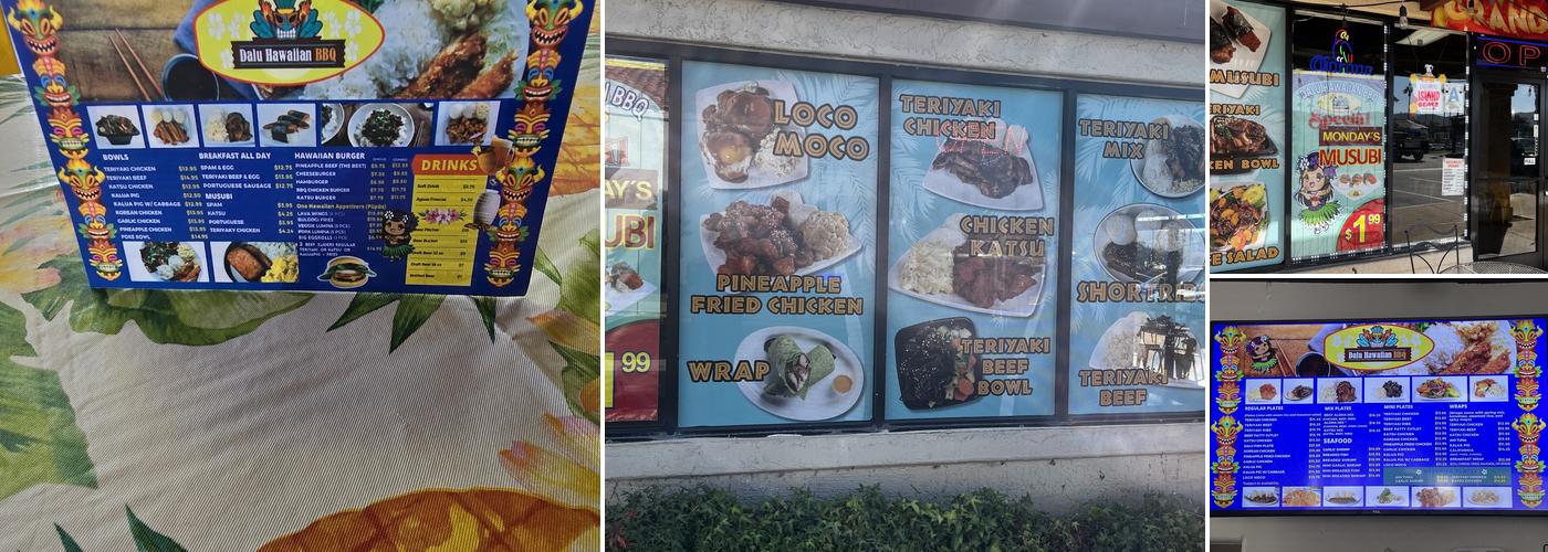 Dalu Hawaiian BBQ Menu