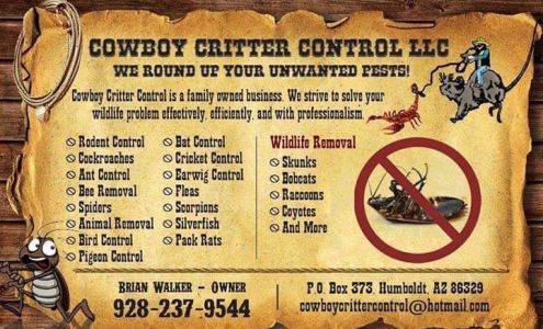 Cowboy Critter Control LLC 6487 S Country Rd, Mayer Arizona 86333