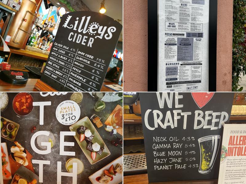 Miller's Tap, Uxbridge Menu