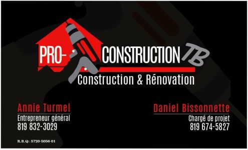 Pro-Construction TB 399 Rue Ashley, East Angus Quebec J0B 1R0