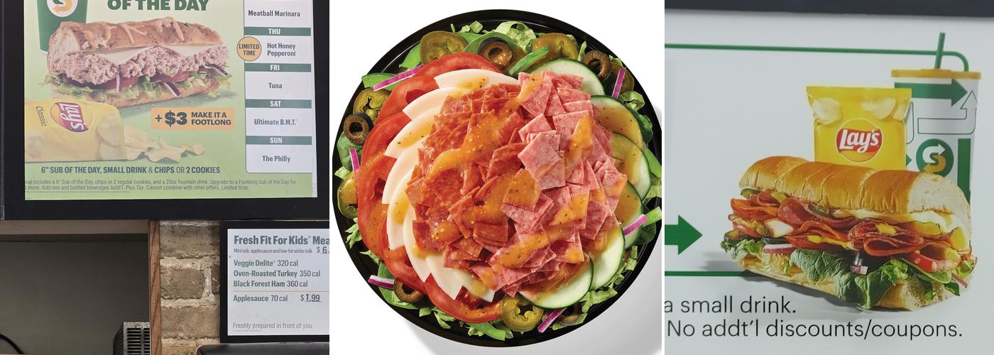 Subway Menu