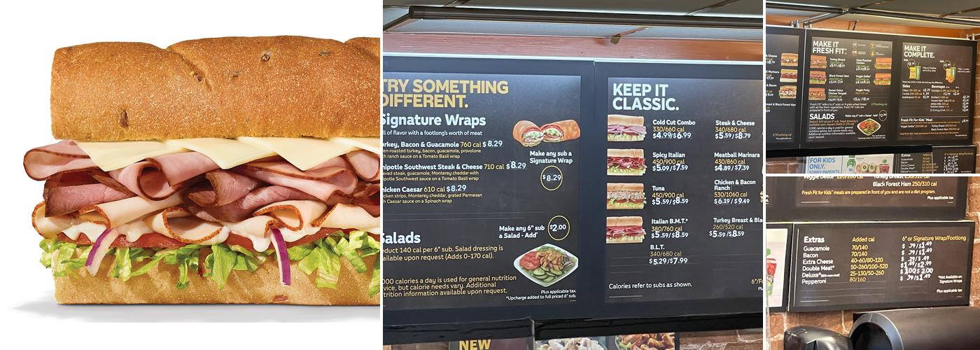 Subway Menu