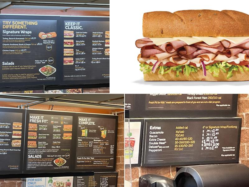 Subway Menu
