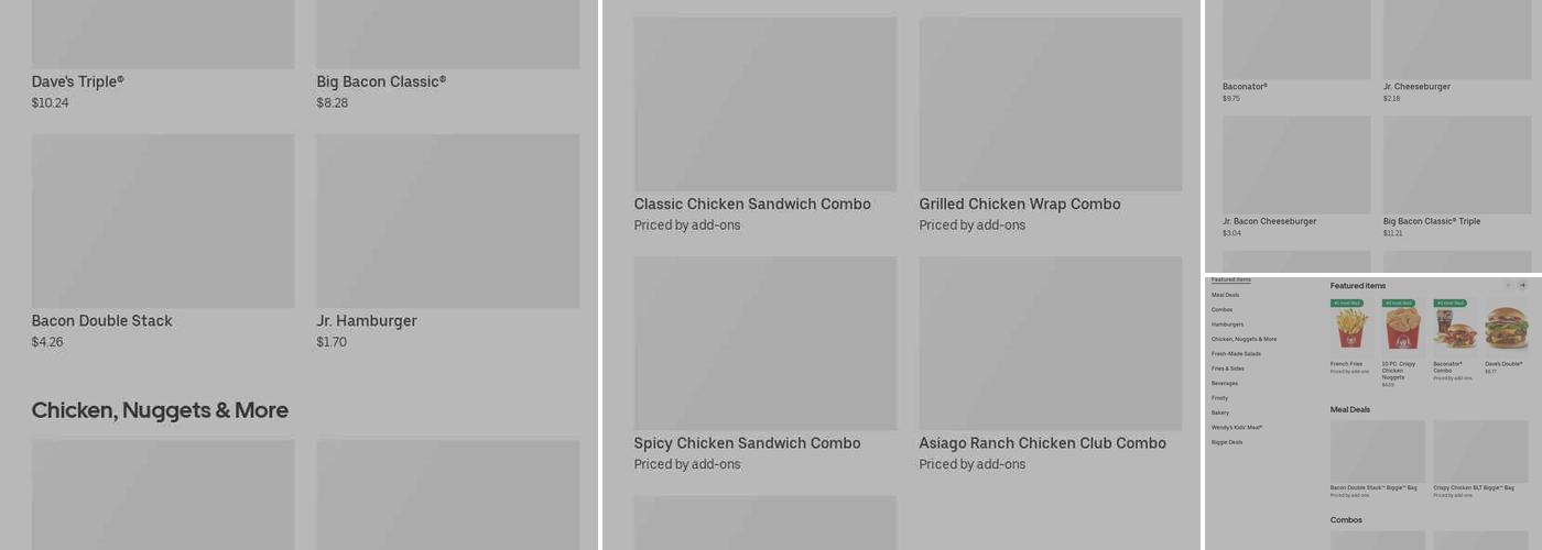 Wendy's Menu