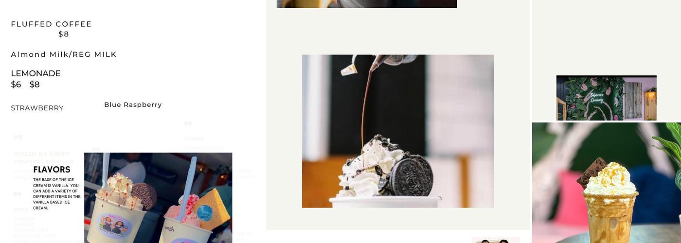 Below Zero Creamery Menu