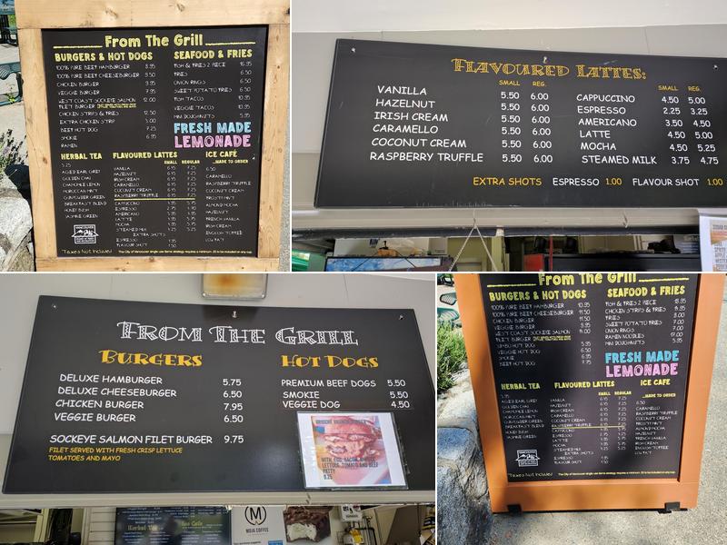 Third Beach Concession Menu