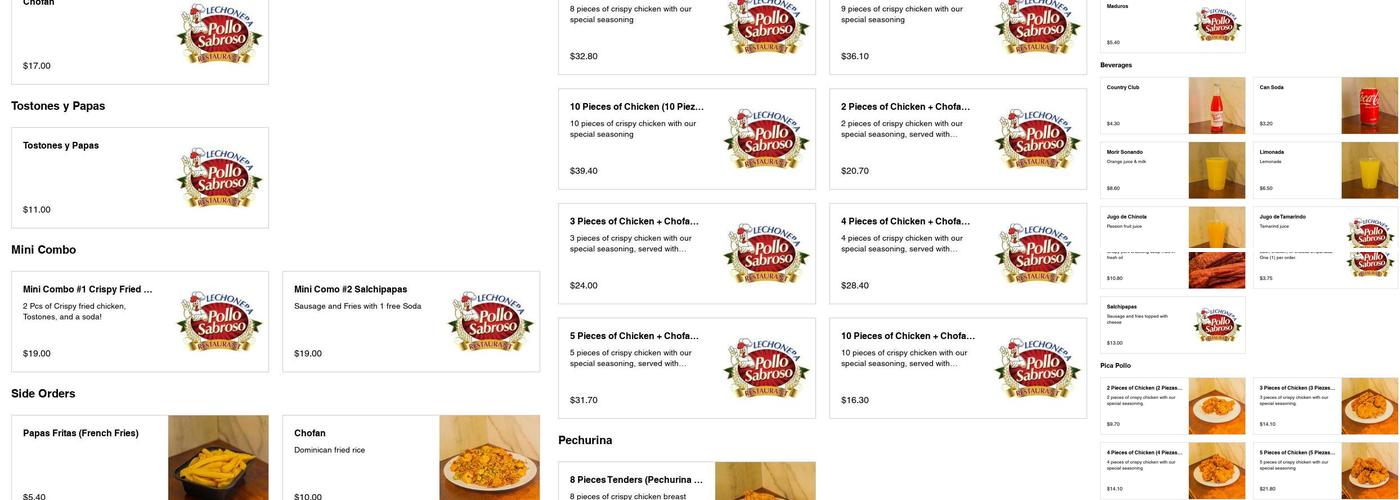 Lechonera Pollo Sabroso Restaurant Menu