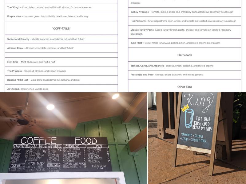 Ali'i Coffee Co. Kōloa Menu