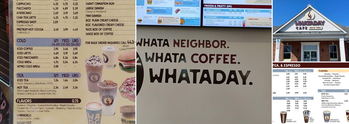 WHATADAY Cafe Menu