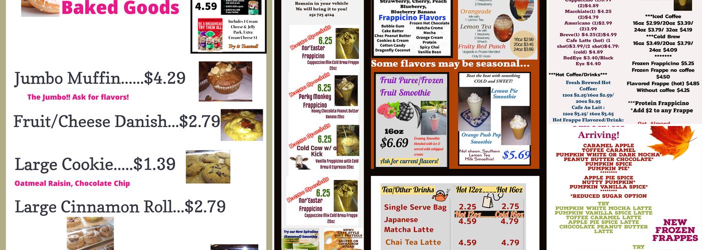 Captain's Cup Coffee Shop Menu