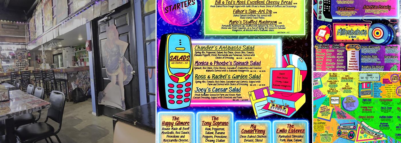 Flashback Pizza and Milkshakes Menu