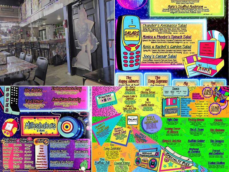 Flashback Pizza and Milkshakes Menu