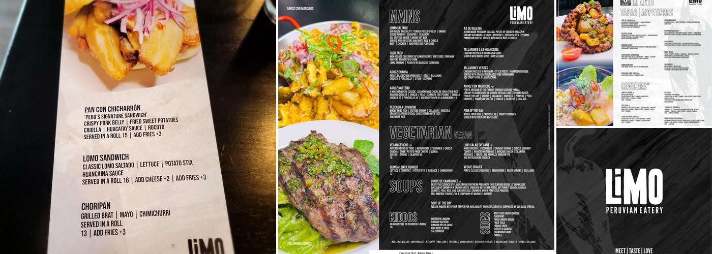 Limo Peruvian Eatery Menu