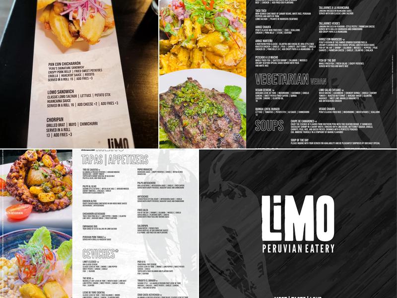 Limo Peruvian Eatery Menu