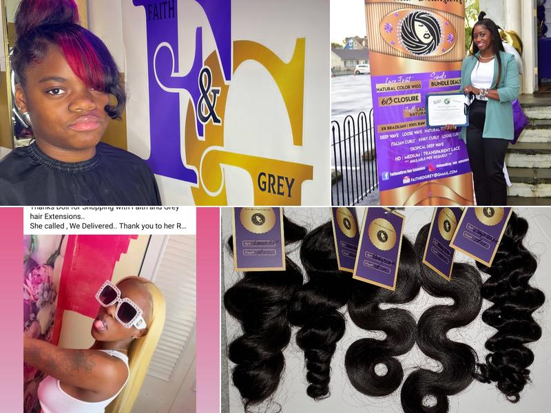 Faith and Grey Hair Extensions Studios