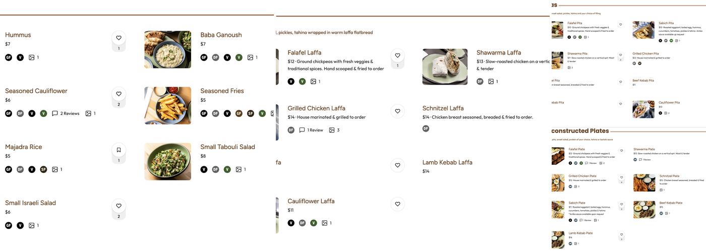 Sabaraba's Menu