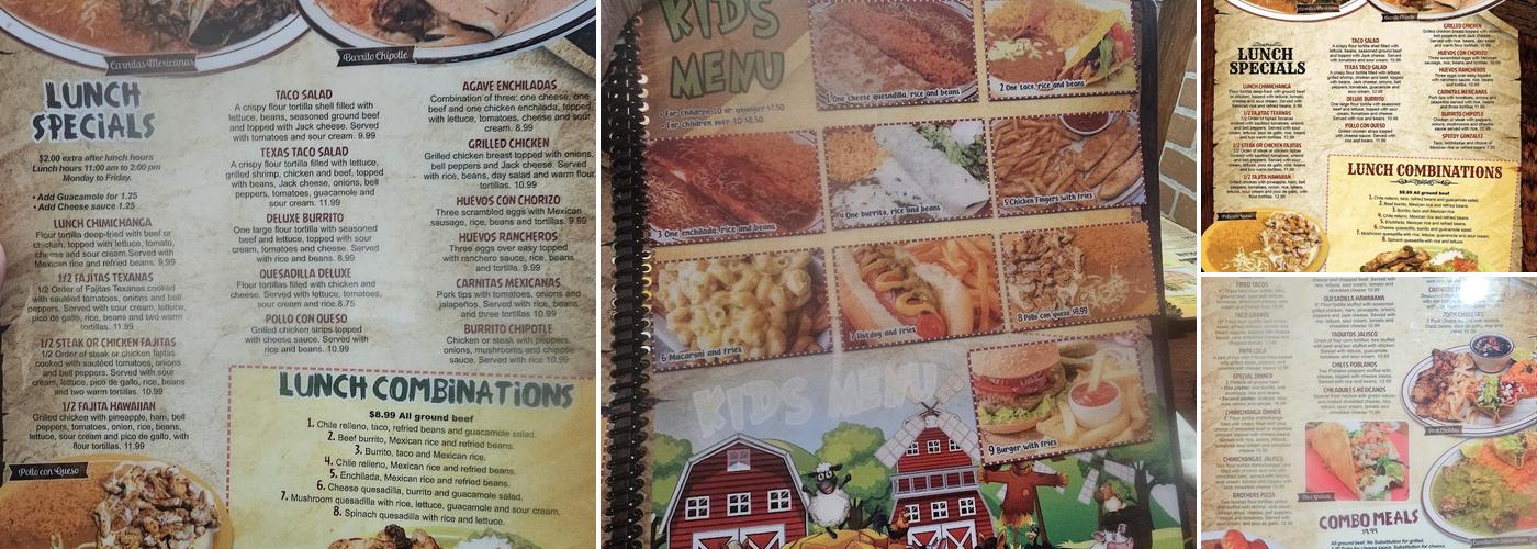 El Toro Menu