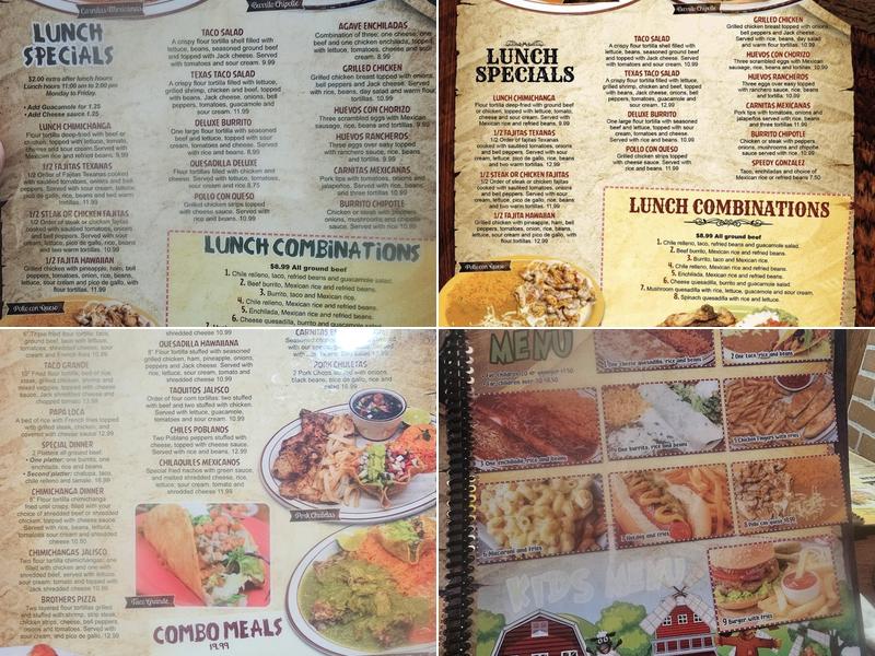El Toro Menu