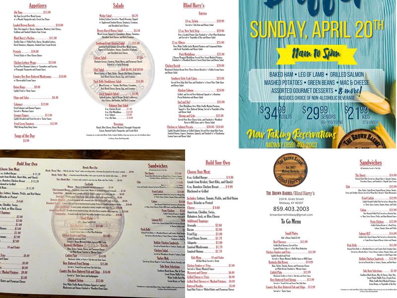 The Brown Barrel Menu