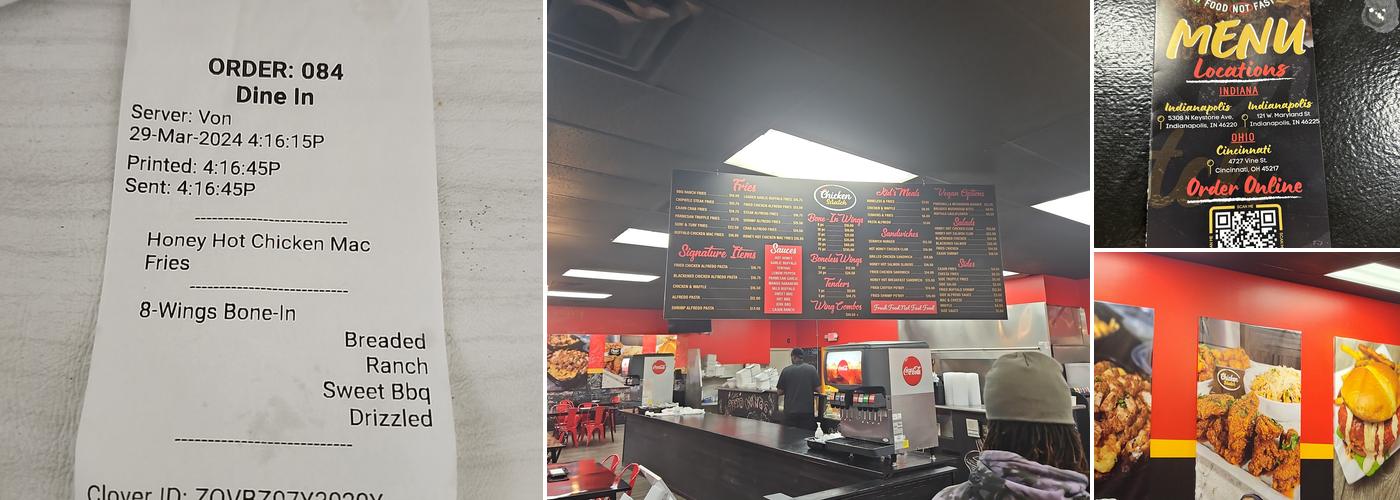 Chicken Scratch Menu