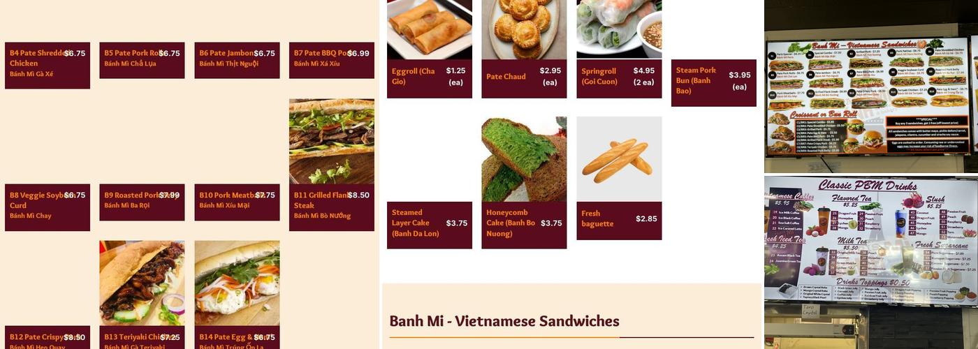 Paris Banh Mi Cafe Bakery Aurora Menu