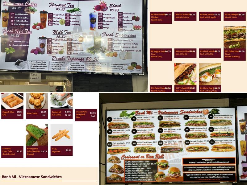 Paris Banh Mi Cafe Bakery Aurora Menu