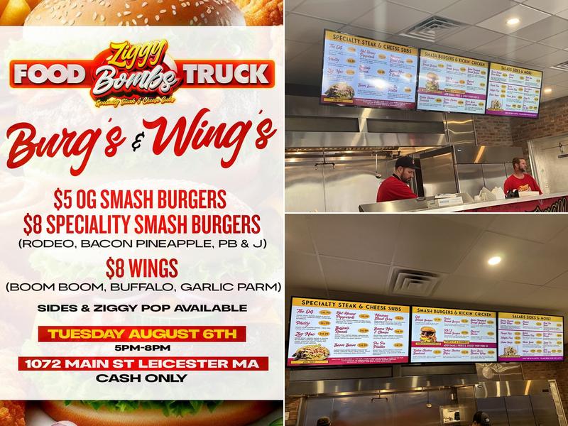 Ziggy Bombs Menu