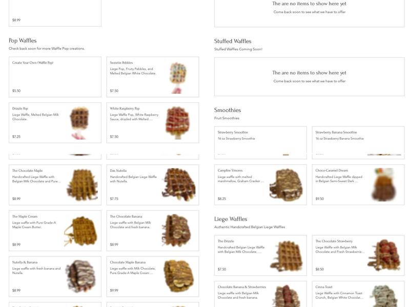 Everything Waffles Menu