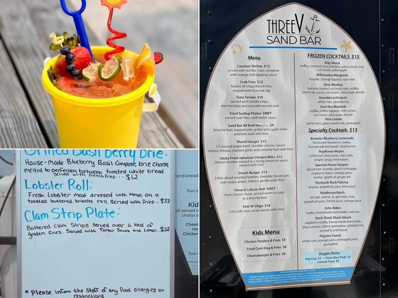 ThreeV Sandbar Menu