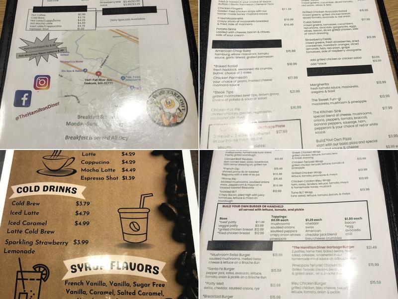 The Hamilton Diner, Seekonk Menu, Reviews (61), Photos (17