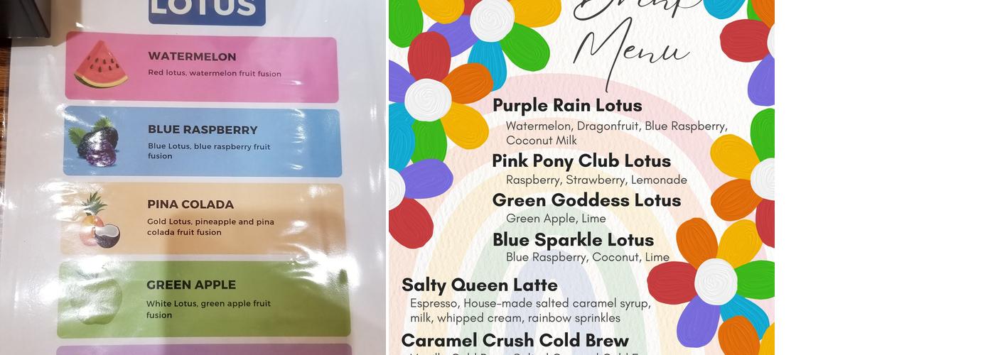 Superbloom Coffee House Menu