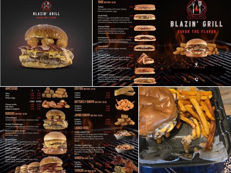 Blazin’ Grill Menu
