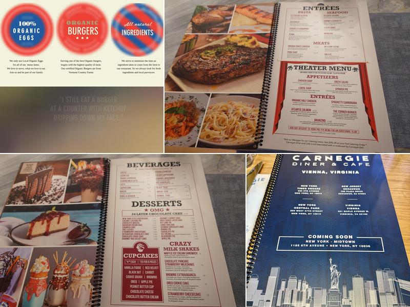 Carnegie Diner & Café Menu