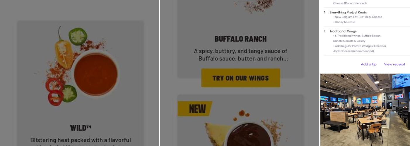 Buffalo Wild Wings Menu