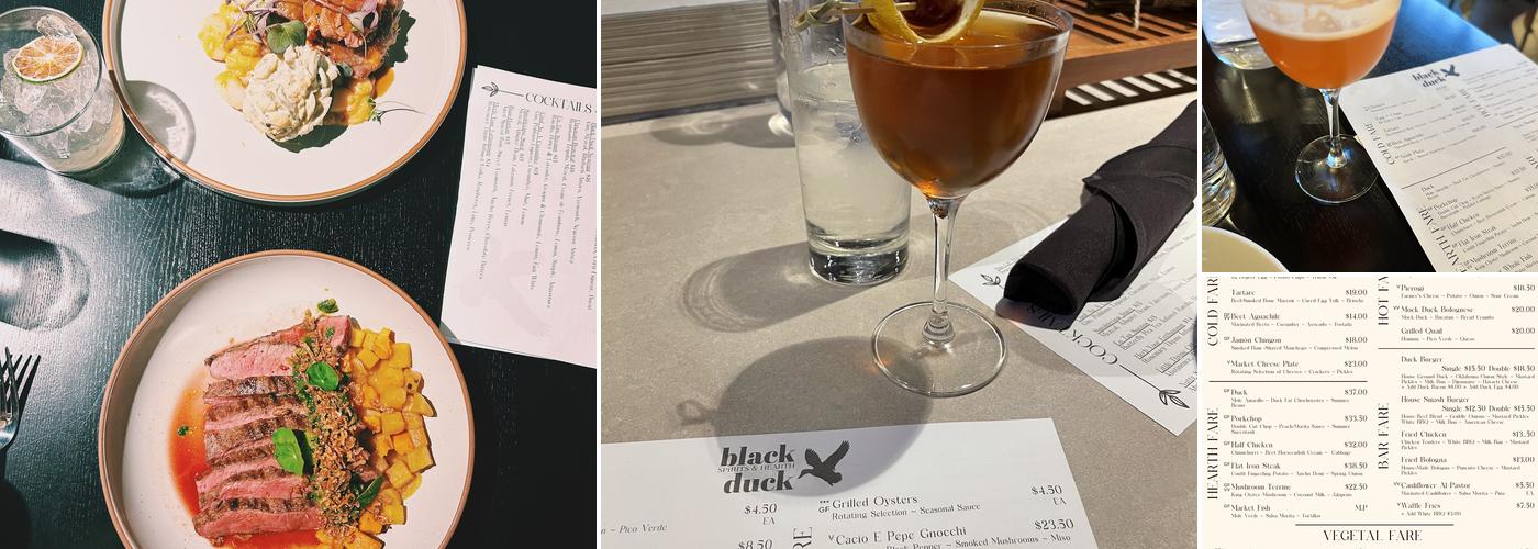 Black Duck Spirits and Hearth Menu