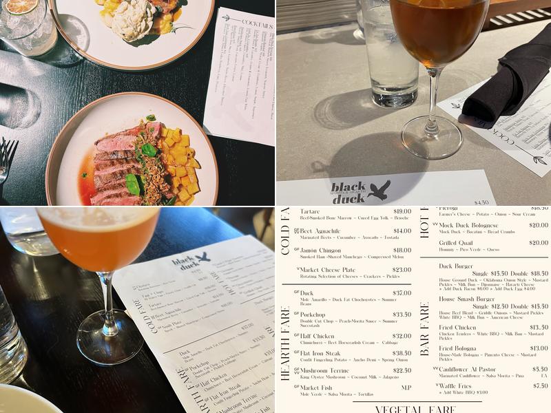 Black Duck Spirits and Hearth Menu