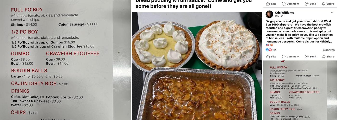 C’est Bon Cajun Kitchen Menu