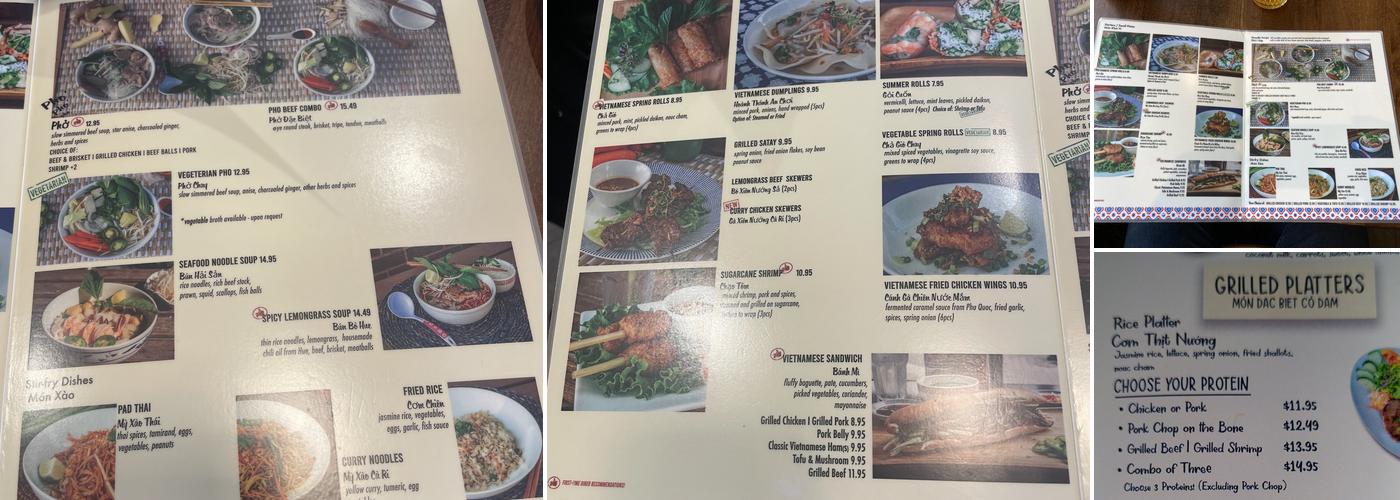 Saigon Bistro Menu