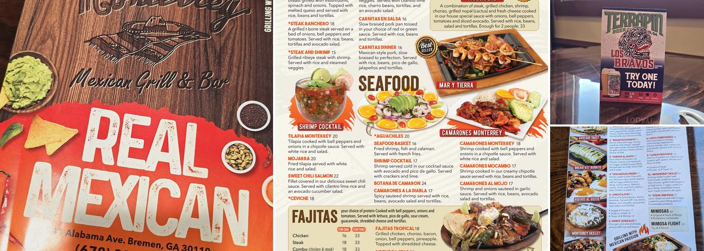 Monterrey Menu