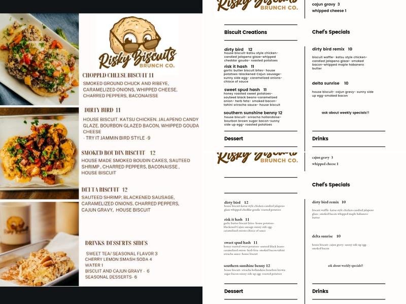 Risky Biscuits Brunch Company Menu