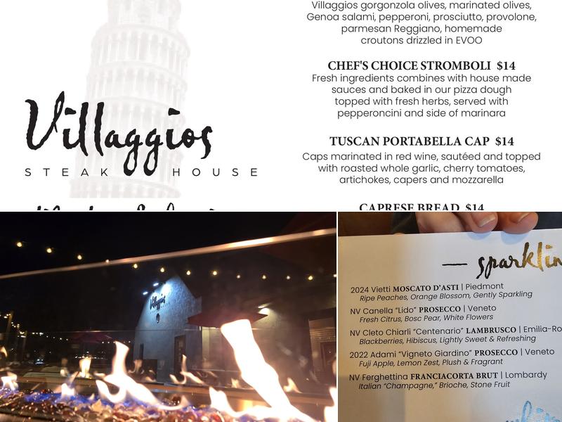Villaggios Steakhouse Menu