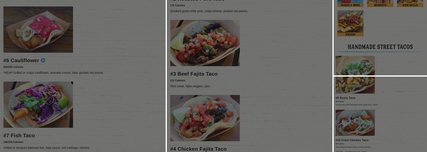 Rusty Taco Menu