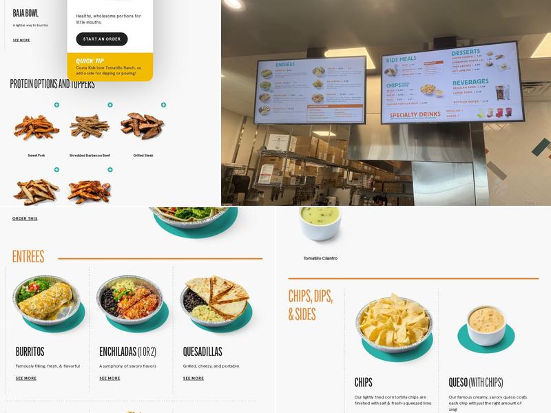 Costa Vida Menu