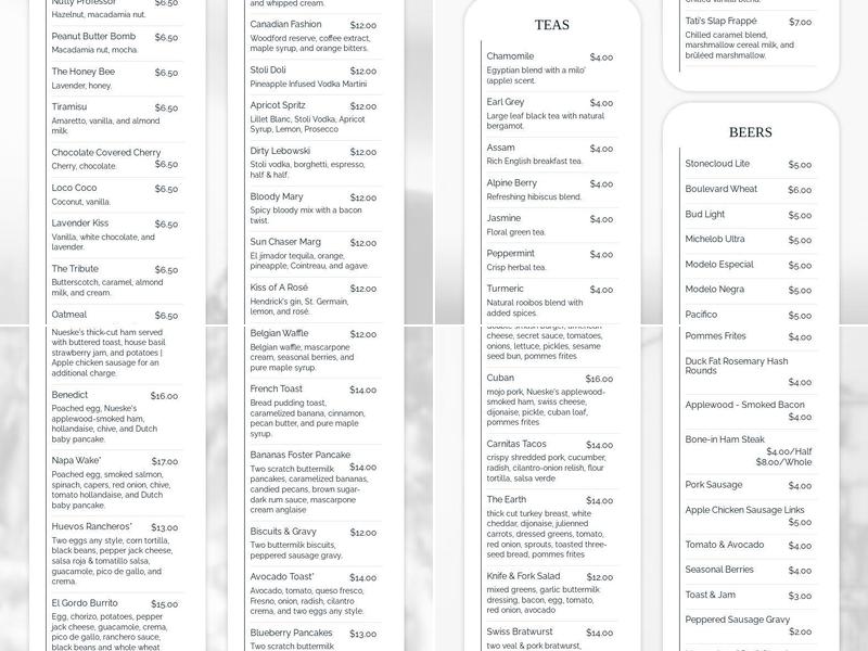 Press & Plow Menu
