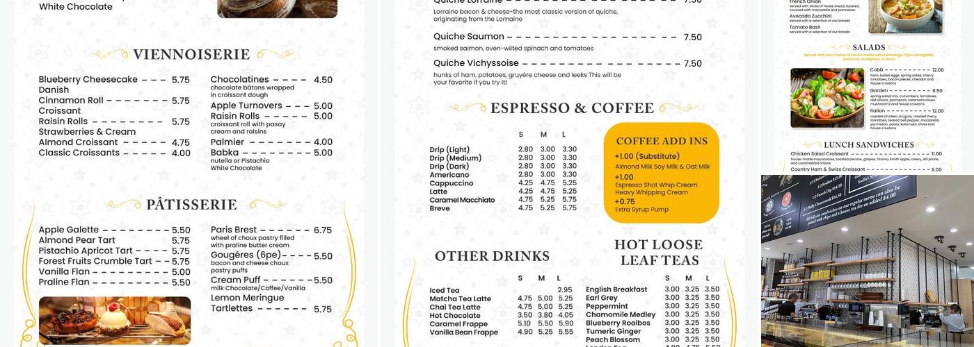 Stella's Bakery Menu