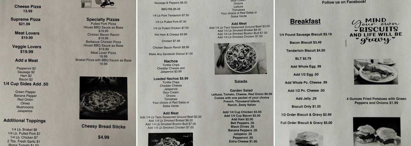 Yosemite One Stop Menu
