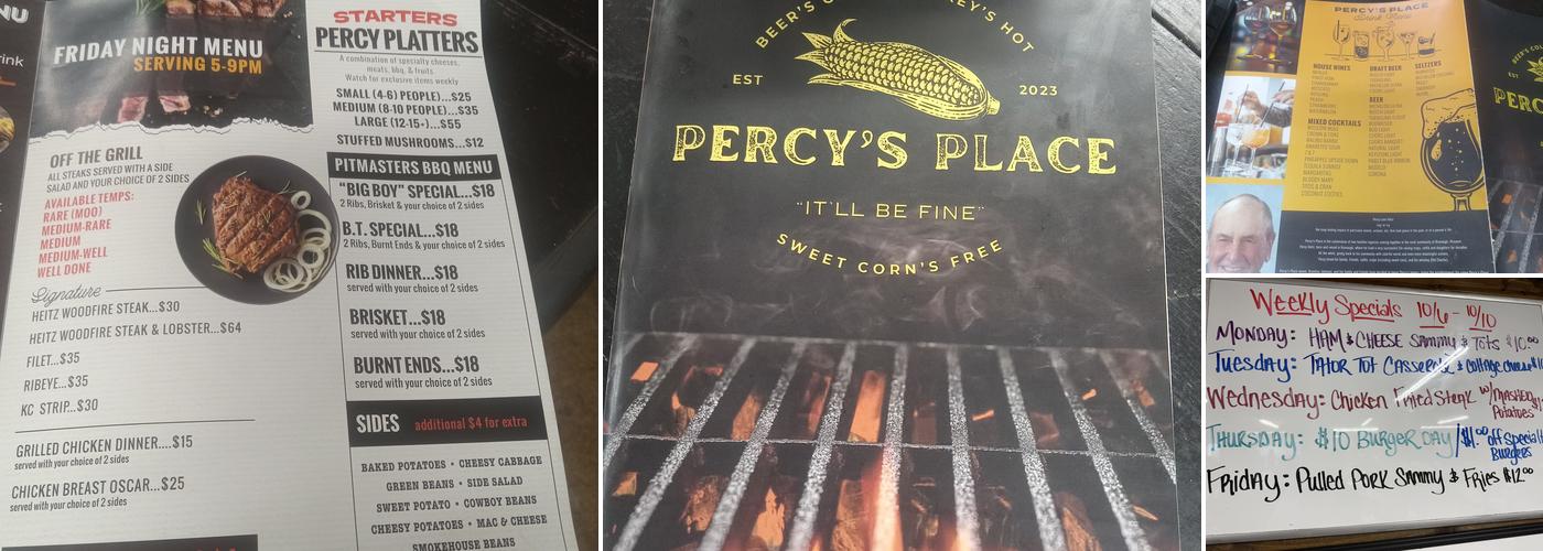 Percy’s Place Menu