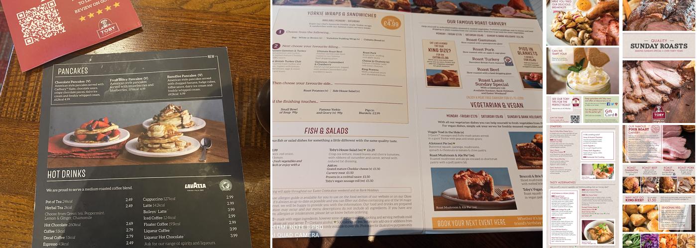 Toby Carvery Menu