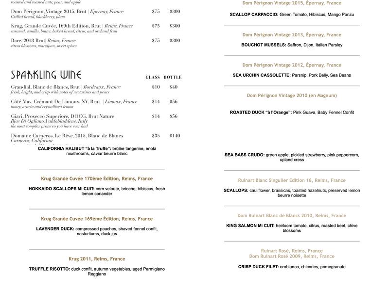 Fizz Walnut Creek Menu