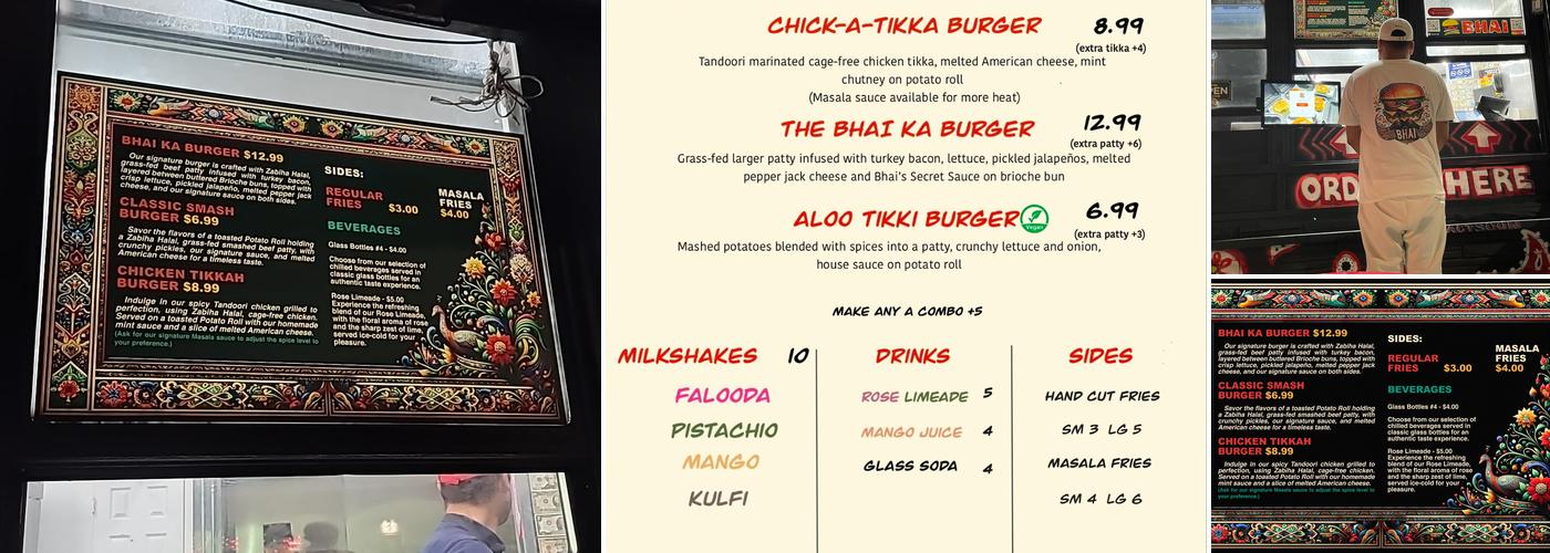 Burger Bhai Menu